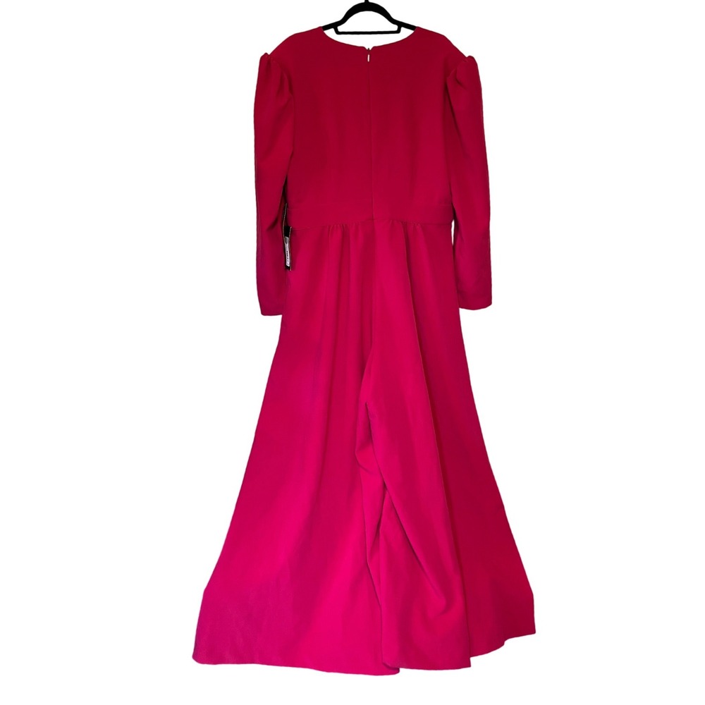 NWT Gabrielle Union NY&C Ultra Wide Leg Pink Plunge Neck Jumpsuit Plus Size XXL - Picture 3 of 13